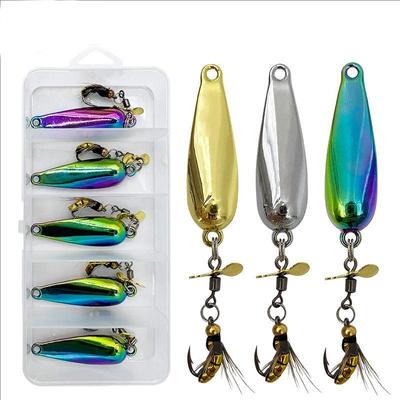 Micro Sequins Casting Iron Fly Fishing Hook Set for Minnows, White Stripes, Crucian Carp, and Freshwater Fish Lures
