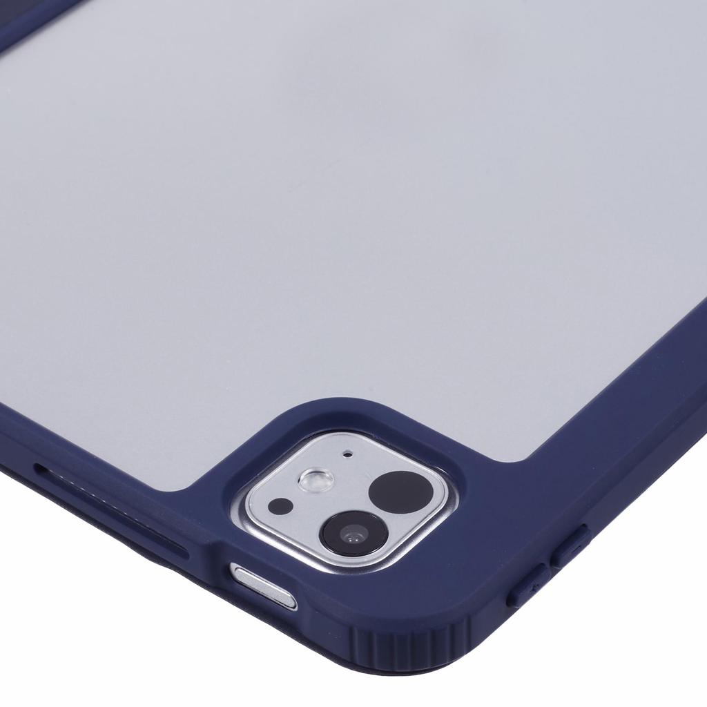 MUTURAL For iPad Pro 11 (2025)/11 (2024) Case Tri-Fold Stand Transparent Back Leather Cover with Pen Slot