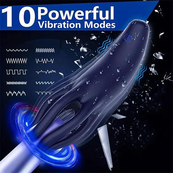 Male Masturbator 10-Speed Vibration Usb Rechargeable Glans Massager Masturbation Device For Men