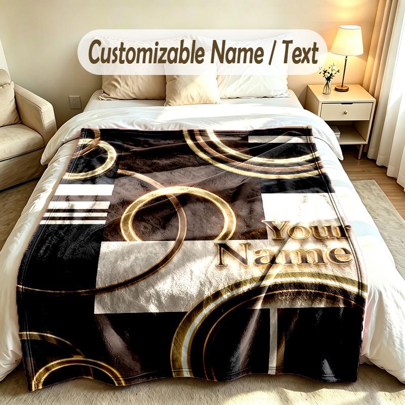 Other Similar Designs Theme Custom Blanket Personalized Name & Text Customized Soft Warm Throw Blanket Home Decor