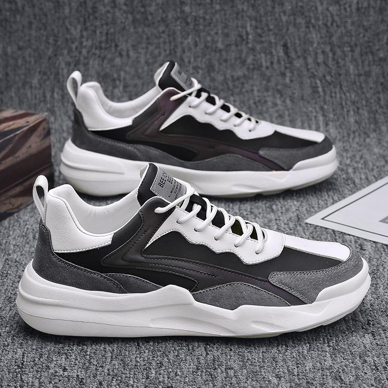 

Nes Shoes for Men Легкие кроссовки Spring High End Microfiber Leather Casual Sport Shoes Street Fashion Loafers 44 чёрный