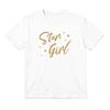 Ladies Star Girl Baby Tee White Cropped Y2K Star Print Concert Festival Top