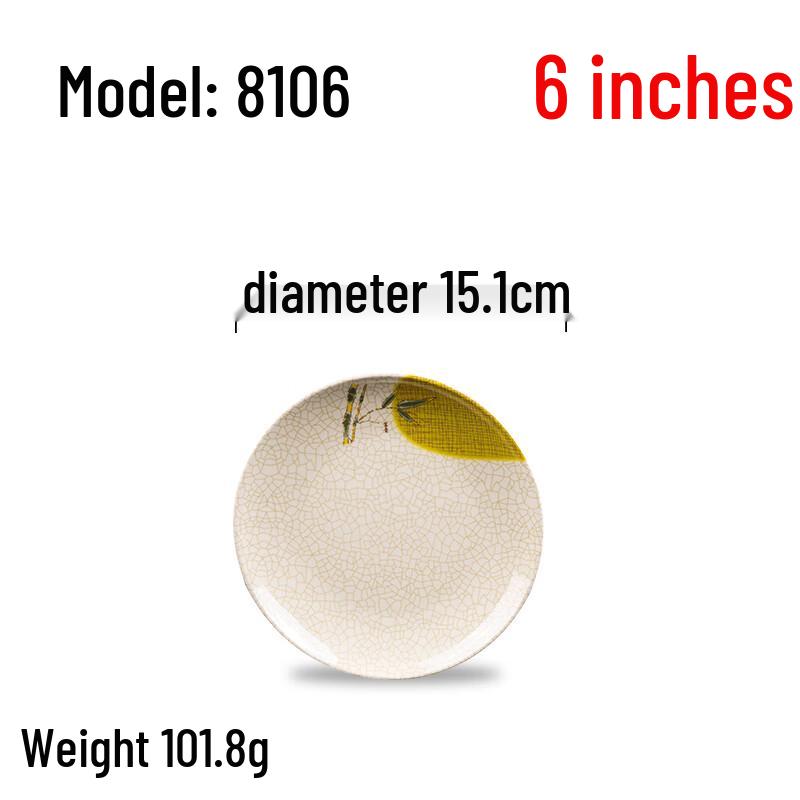 Melamine Blue & White Porcelain Round Shallow Plate