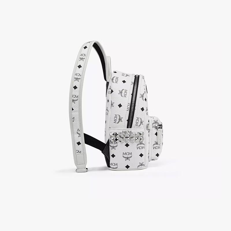 MCM Stark Mini Unisex Visetos Studded Backpack