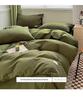 High-Value G5Z Waffle Weave 4-Piece Bedding Set - Includes Fitted Sheet, Duvet Cover, Ideal for Dorms