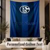 Custom Text Tapestry Schalke 04 FC Print Wall Tapestry Indoor Living Room Wall Decor
