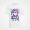 Organic Cotton Mens T-Shirt for Fans Anime Manga Social Anime Is Life