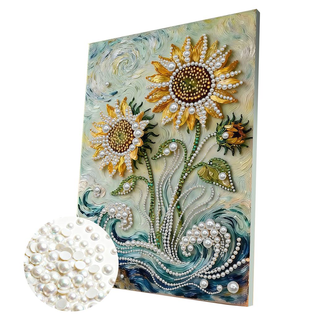 DIY Pearl Diamond Dots Paintings Picture Arts Craft with Frame 11.81x15.75in for Adults/Beginners Gift Idea Home Decor