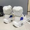 Winter Women's Snow Boots Ankle Boots with Fur Warm High Boots Outdoor Plush Shoes New Anti-skid Chunky Leather Sneakers