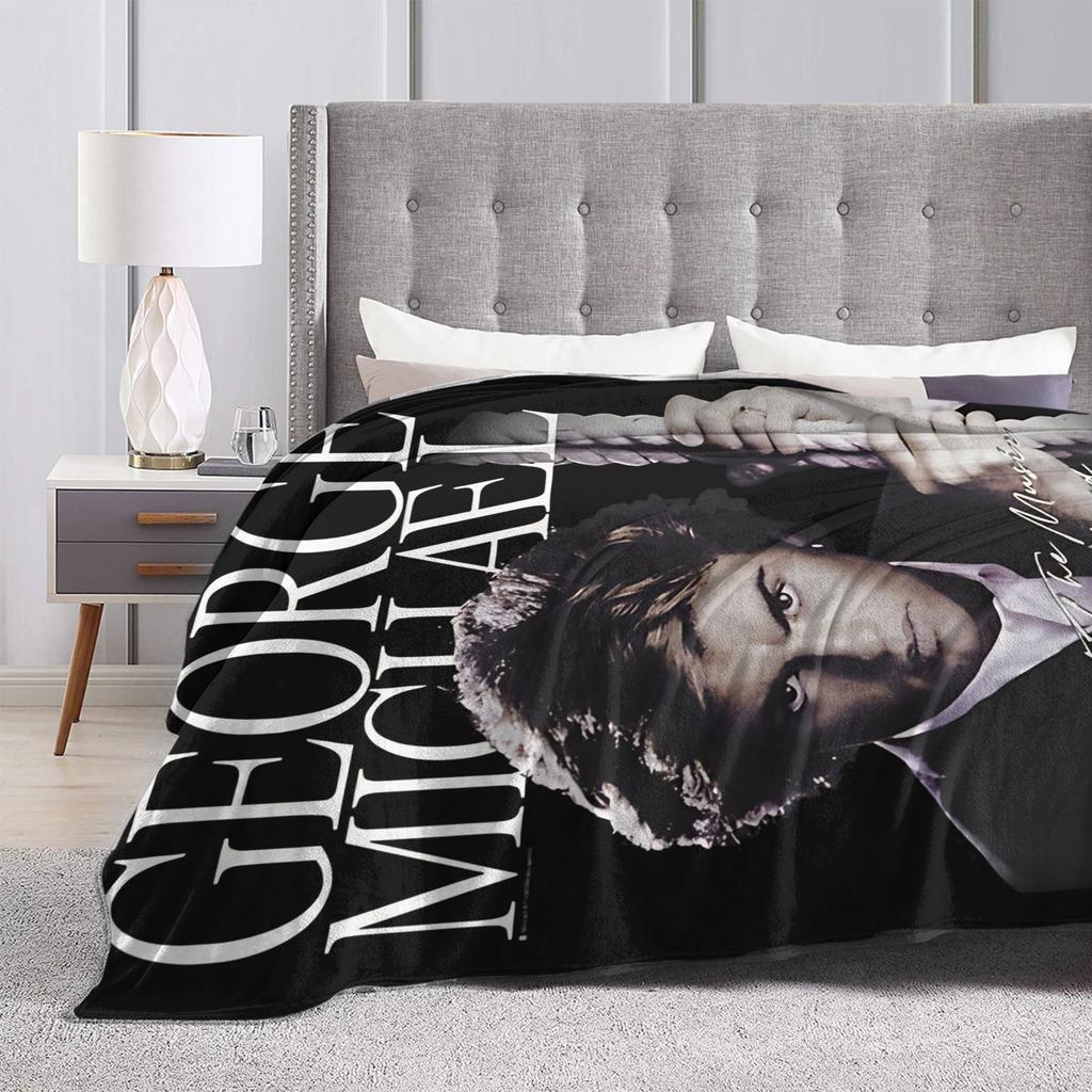 George Michael Music Blanket Picnic Flannel Throw Blanket For Home Decor Soft Warm Custom Quality Bedspread Birthday Present