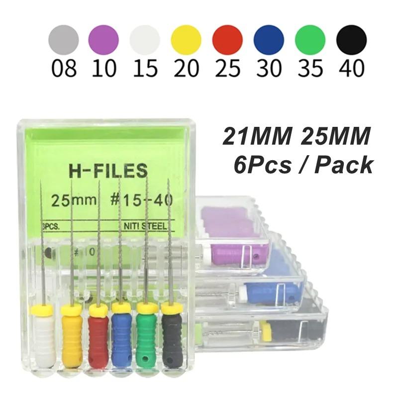 High Quality Dental H- Files Stainless Steel Hand Use Root Canal H File Endodontic Treatment File for Dentistry Instrument