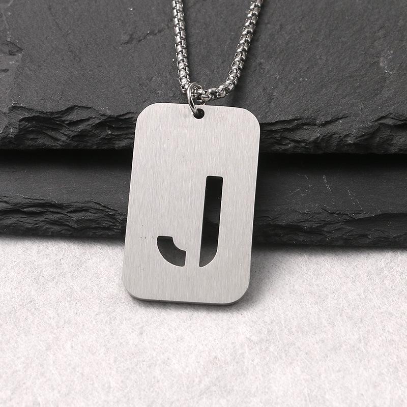 Personalized 2024 Stainless Steel Dog Tag Necklace: Hip Hop Style Long Chain for Couples
