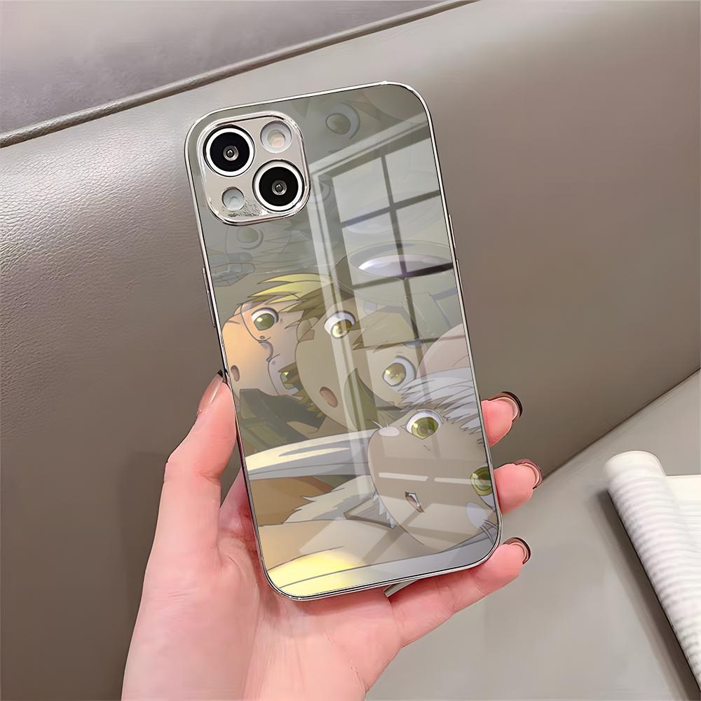 Made In Abyss Phone Case For IPhone 17 Pro Max 15 Pro 16 14 Plus 12 13 Mini 11 Pro Shockproof Electroplated Glass Cover