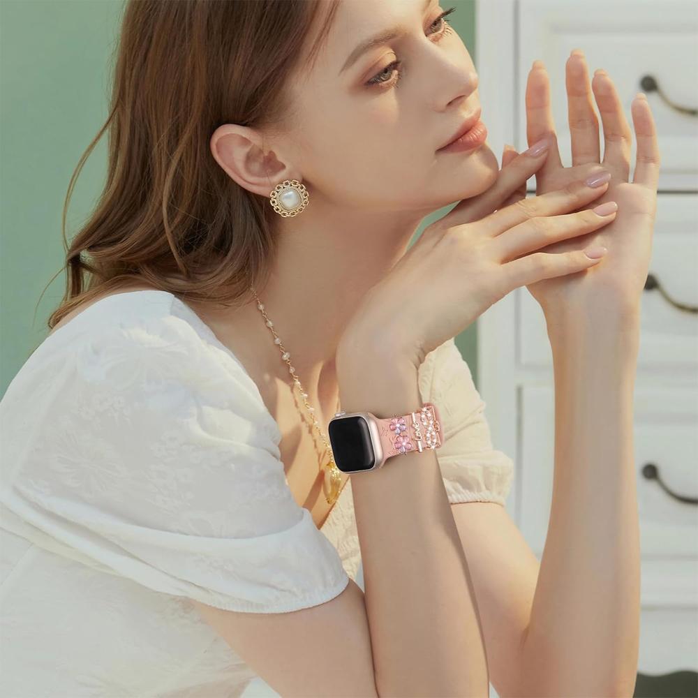 Charms for Apple Watch Band Series 11 10 9 8 7 6 SE 42 40 49 41 45 44 mm Decorative Ring Galaxy Watch 4 5 6 7 Strap Accessories
