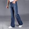 Jeans Da Uomo Jeans Larghi A Zampa Larga Da Uomo Pantaloni Casuali Coreani Larghi Da Uomo