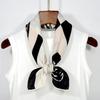 1116 Autumn and Winter Silk Wool Silk Scarf Women's Fashion Versatile 61cm Medium Square Scarf High Sense Cold Silk Hair Shawl
