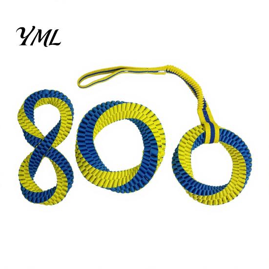 Aggressive Chewer Dog Toys Dental Tug Toy, Textured Nylon Woven Chew Two Loop Figure 8 Design, Care for Dogs Round Shape Interactive Teeth Cleaning