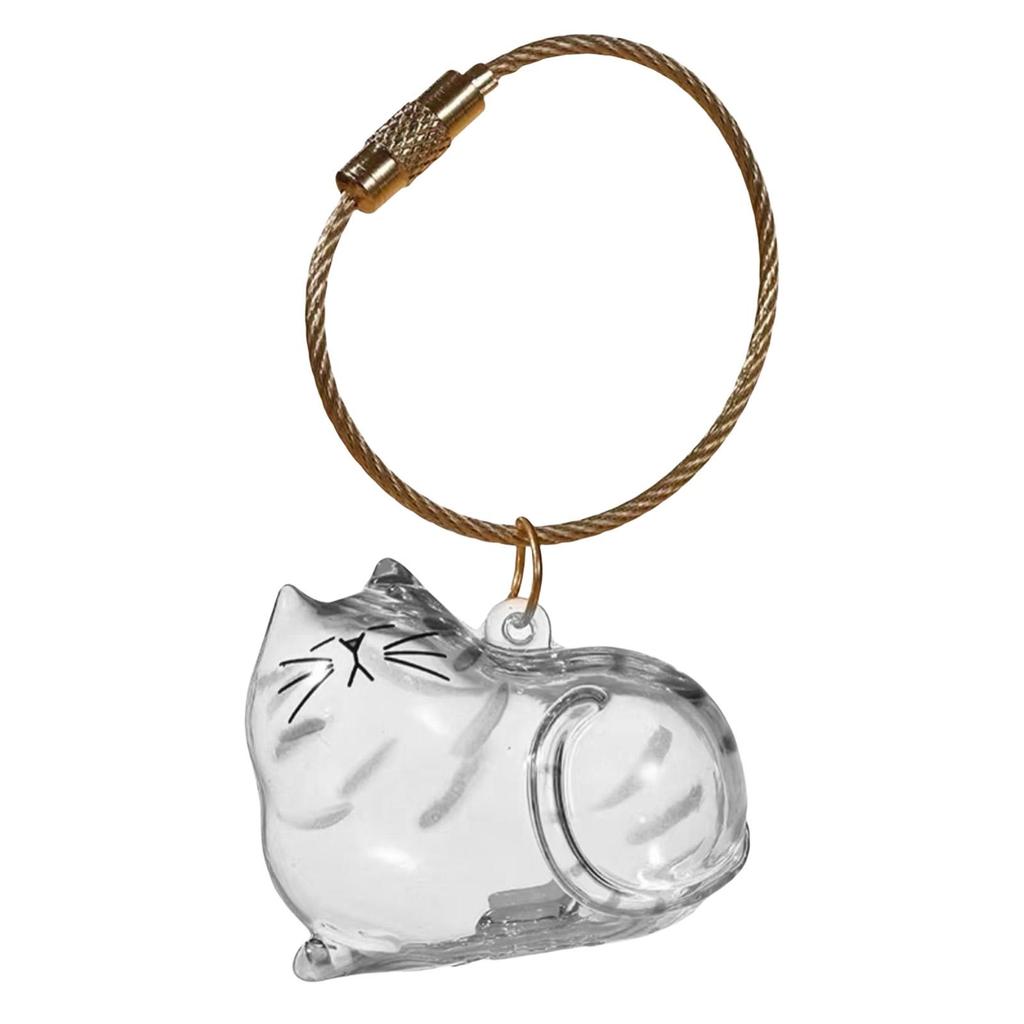 Acrylic Pet Hair Keepsakes Display Box With Rope Cats Furs Collectible Storage Container Keychain Pendant Home Decors