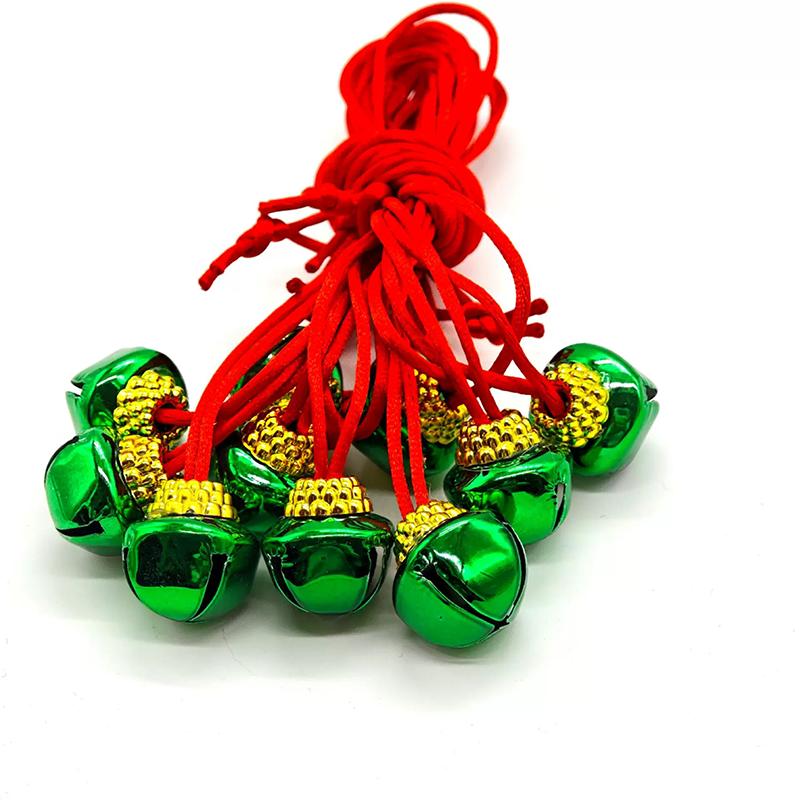 WTEMPO Christmas Bells with Ropes Large Bells for Making Handcrafts Holiday Party Supplies Christmas Tree Hanging Pendent Bells Festive Decorations