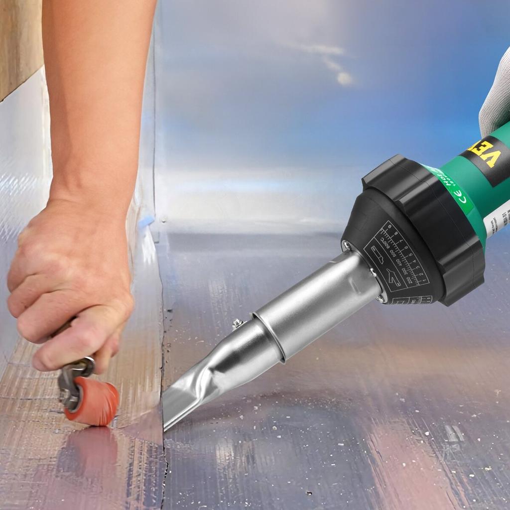 Horkovzdušná plastová svářečka 1600 W PVC TPO Vinyl Horkovzdušná pistole & 5 příslušenství