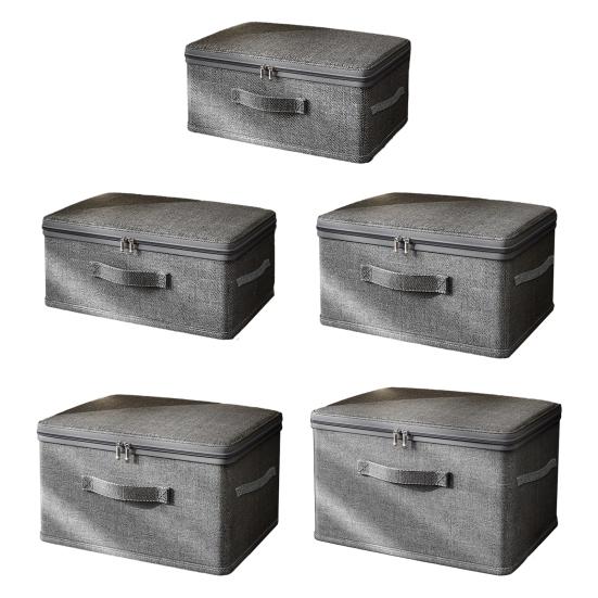 Katlanabilir Kumaş Saklama Kutusu Küp Saklama Kutusu Fermuarlı Kapaklı İstiflenebilir Dolap Saklama Düzenleyici Giysi Yatak Takımı Oyuncaklar Battaniyeler İçin