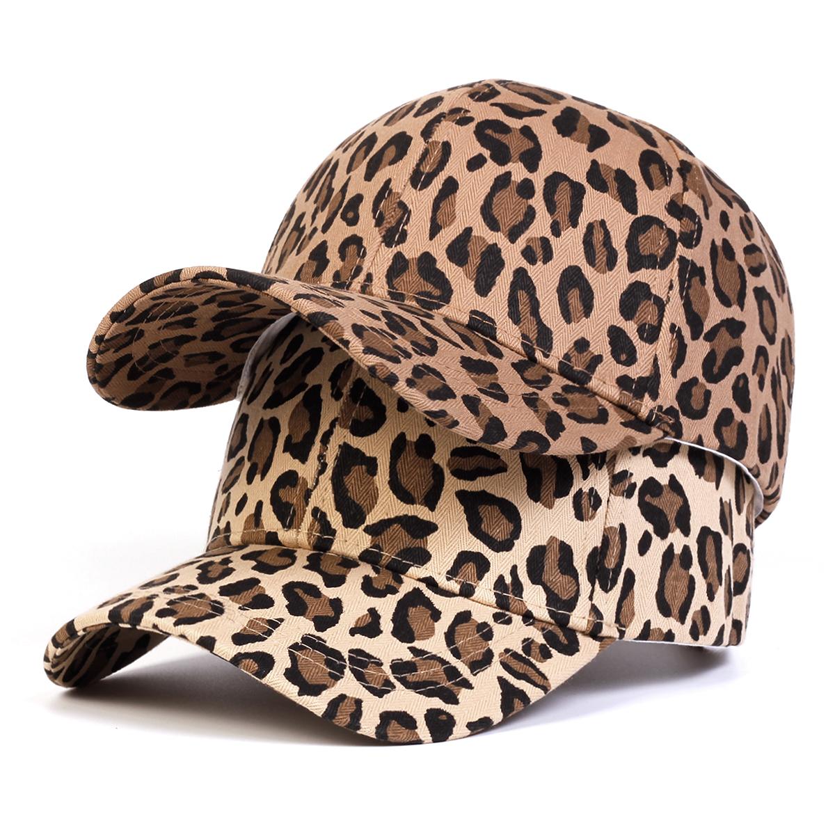 Szwatch Women's Khaki Unisex Leopard Print Adjustable Baseball Cap Street Rapper Hip Hop Caps Snapback Hat Golf Hats Trucker Hat