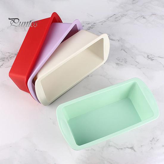 Food-grade Silicone Mold 1/4Pcs Toast Non-Stick Loaf Pan Heat-resistant Non-stick Bread Rectangle Baking Mould for Home Kitchen