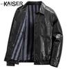 KAISER Men's Genuine Leather Biker Jacket