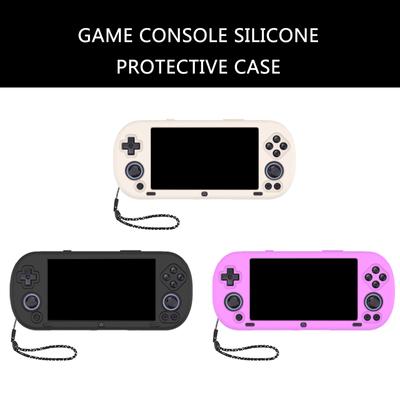 Full Coverage Housing for Trimui Smart Pro Game Console Silicone Protective Cover Scratchproof Skin Shell with Lanyard