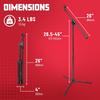 GATOR Frameworks GFW-MIC-1500 Microphone Stand, US (58") Standard Screw Compatible, Short Boom Type Tripod [Cable Holder and Adapter Included]
