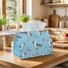 1pc Coastal Pattern Tissue Box | Durable, Seagull Suitable for Living Room Accent, Bedroom Decor, Encouragement Gifts, Workplace Gifts, Studios, Loung