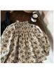2024 Autumn Korean Mori Style Girls' Floral Shirt & Suspender Skirt Set