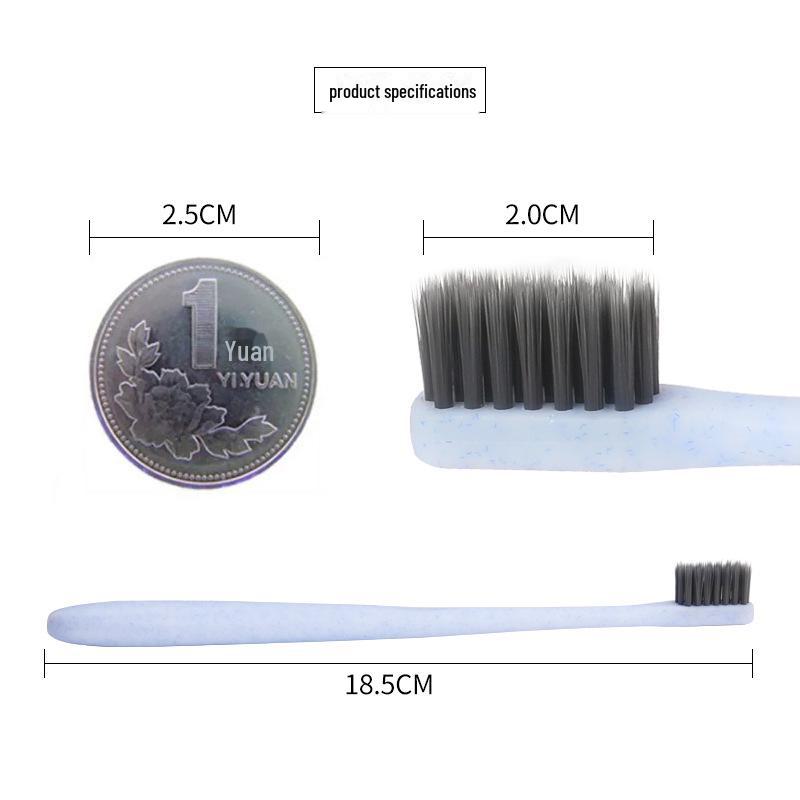 Bamboo Charcoal Toothbrush: Soft Bristle, Small Head, Individually Packaged for Adults & Students, Family Pack