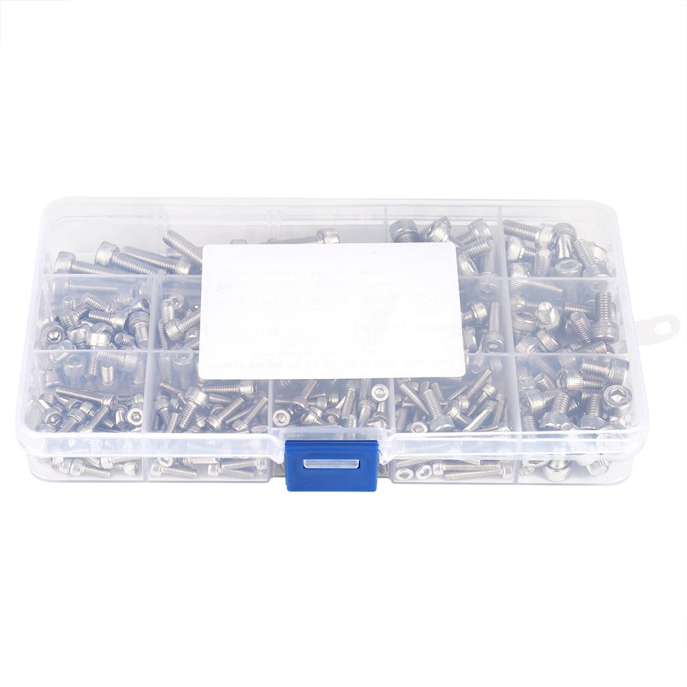 305PCs Screw Combination Set 304 Stainless Steel Hardware Fastener Power Tool Accessory