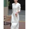 White Dress for Women 2026 Summer New Design Slim Fit Elegant Fashion High-End Commuter Long Dress