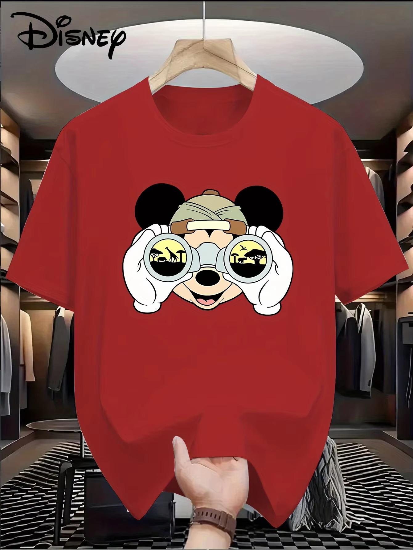 Mickey Mouse Collection Adventure Print TShirts Cotton Tops for Unisex and Women TShirts Streetwear Plus Size Apparel S