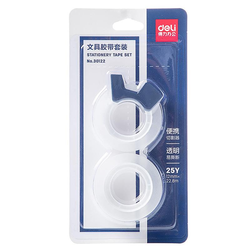 

2PCS New Transparent Adhesive Tape With Cutter Set 12mm Invisible Write On For Packing Sealing Decoration Diary Stickers белый