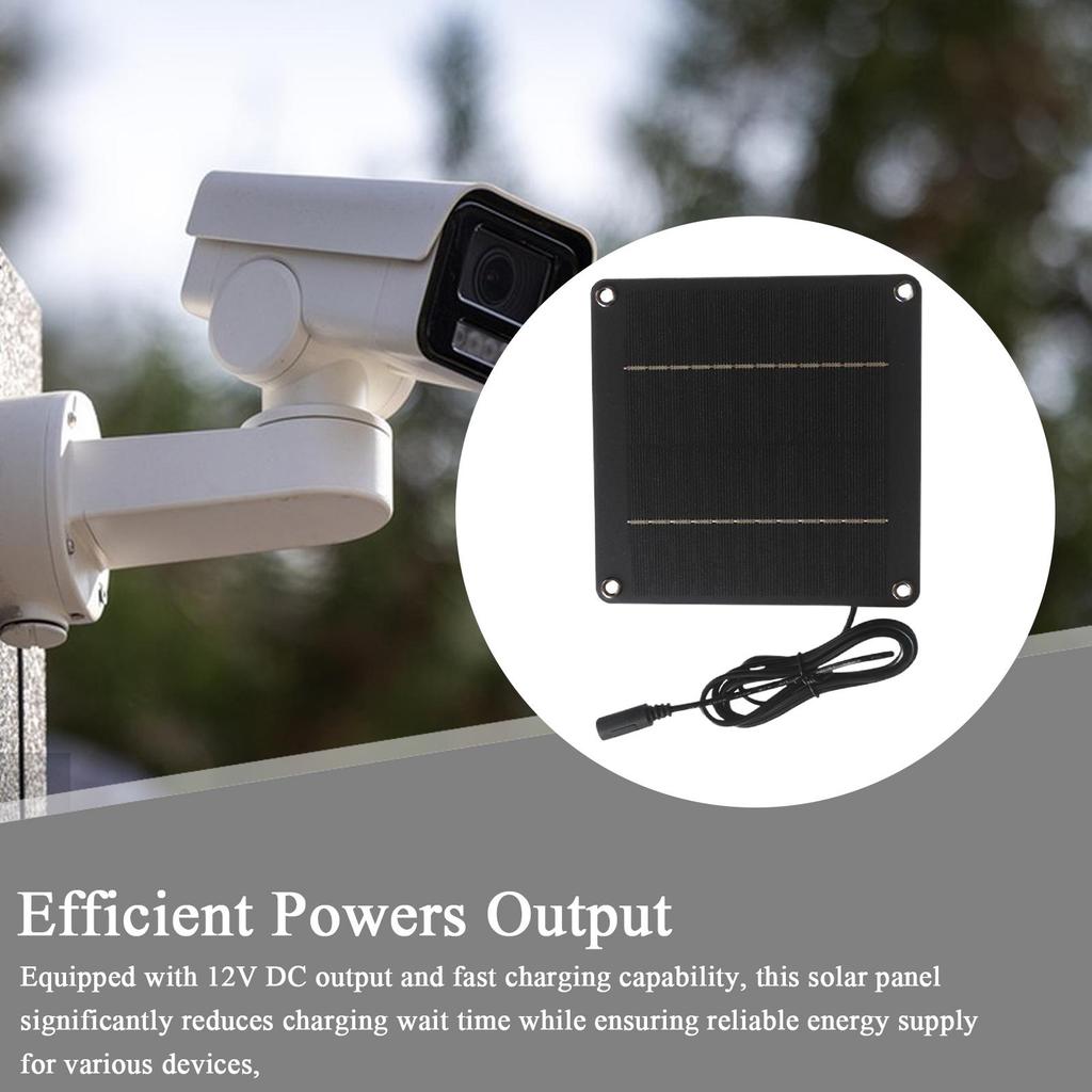 Solar Panel For Outdoor Lights 24W 12V Patio Solar Panel Waterproof With 5521 DC Port For Porch Lamp Outdoor Patio Garden