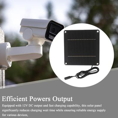 Solární panel pro venkovní světla 24W 12V Solární panel na terasu Vodotěsný s DC portem 5521 pro verandové světlo Venkovní terasa Zahrada