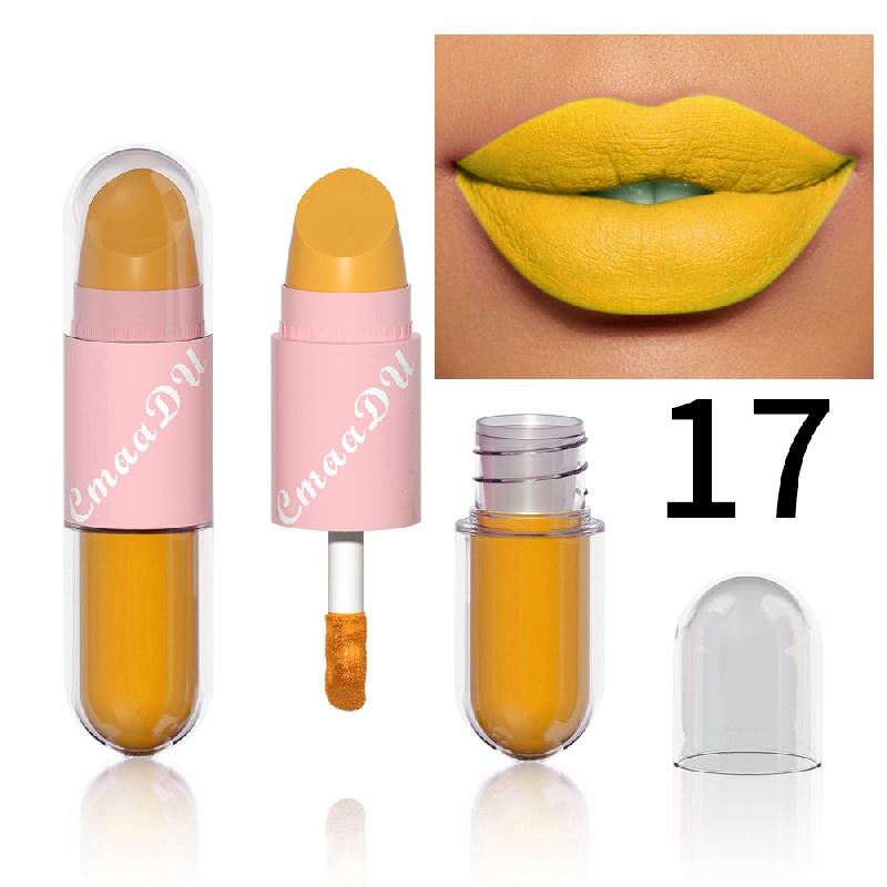 Double Head Matte Lipstick Lip Gloss Red Lipstick Waterproof Long Lasting For Halloween Masquerade COSPLAY Party Makeup Valentine's Day Gifts