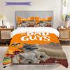 Cartoon Characters Action Pose Money Threepiece Set 1 Duvet Cover 2 Pillowcase Without Core Soft And Comfortable Christmas Birthday Gift