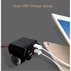 Dc12/24V Motorcycle Atv Cigarette Lighter Socket 2Usb 3.1A Charger Led Voltmeter