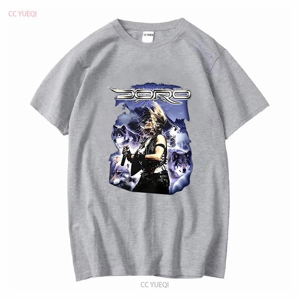 Doro Wolf Pesch T-Shirt, schwarz, Herren, Größen S–5XL, lang- oder kurzärmelig, Vintage-Look, gewaschen, für jeden Tag, weich, bequem, lässig