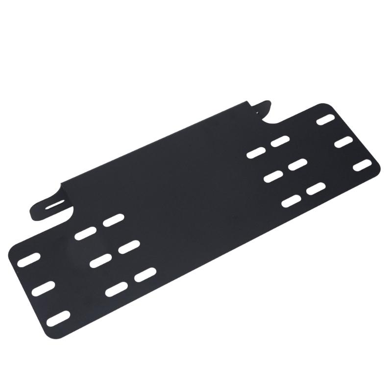 Carbon Steel Front Number Plate Bracket with Slotted Mounting Holes for Front-End License Plate and LED Light Bar