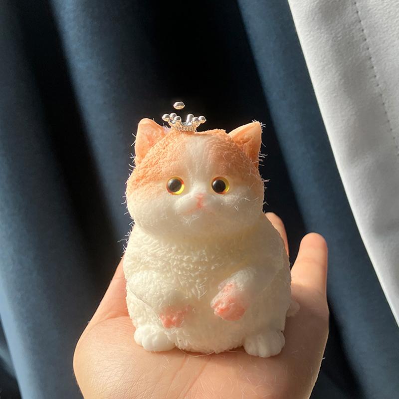 Cute Chubby Cat Orange Cat Siamese Cat Plush Soft Squishy Girl Child Birthday Gift Fidget Soft Toy Pet Ornament