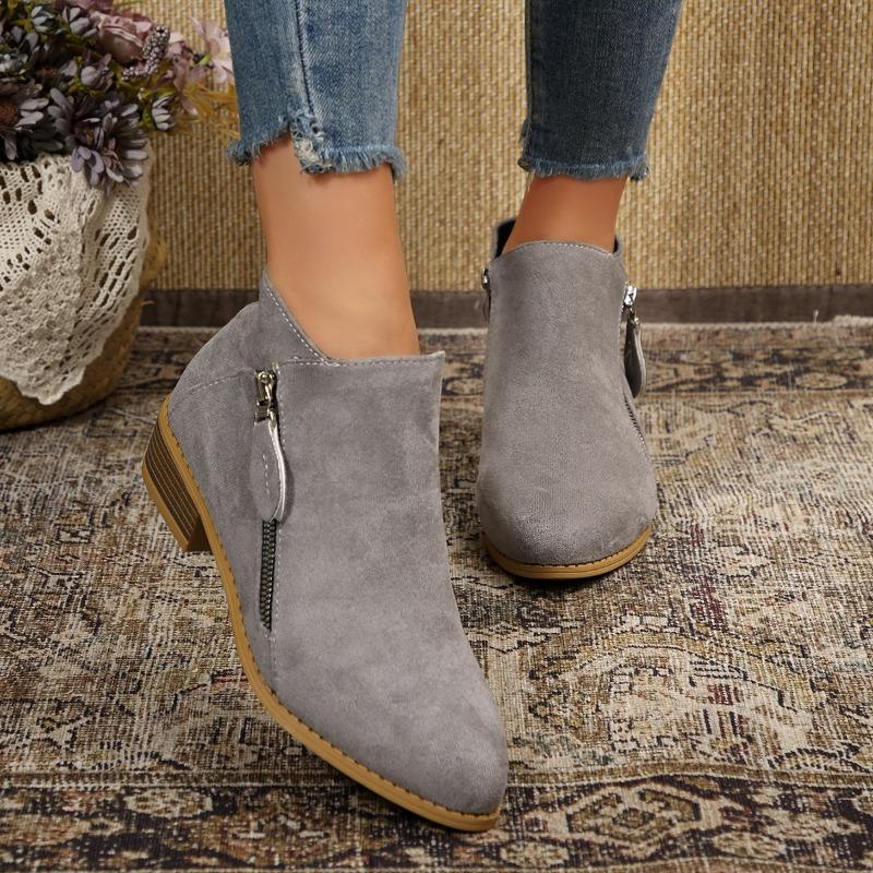 New Style Shoes: Large-sized Double Zipper Thick-heeled Women's Boots, Outerwear Boots for Women