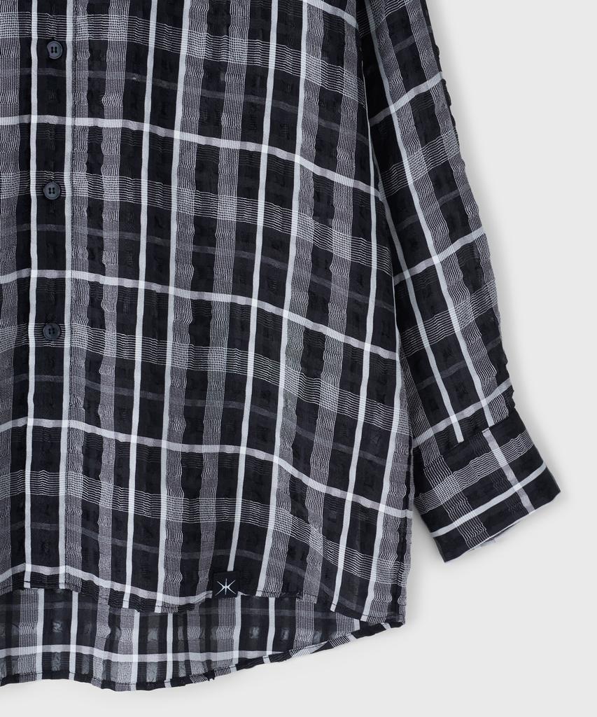 Yunse Unisex Check Shirt (Black)