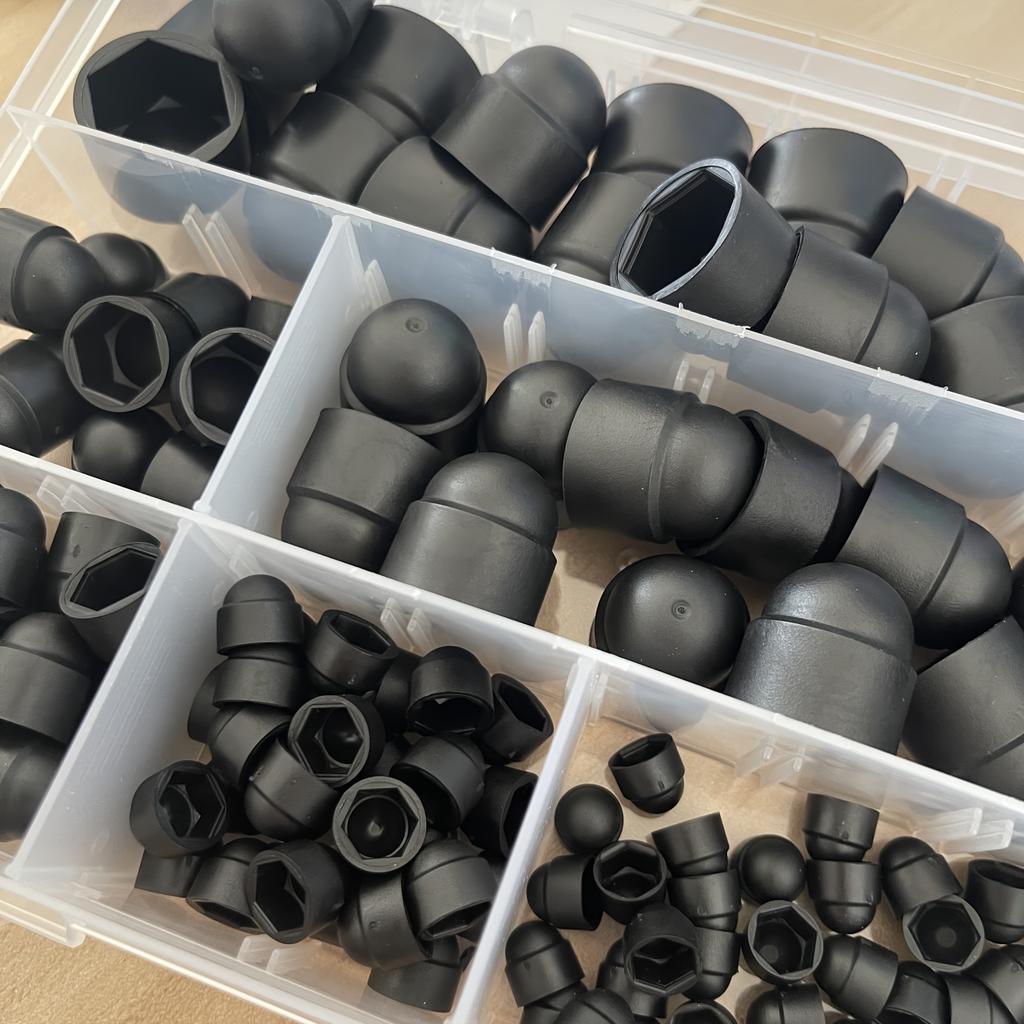 145 Pcs Hex Nut Bolt Cover Screw Cap M4-M12 Nylon Nut Dome Hex Cover Protective Hex Screw Bolt Set