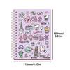 16Sheets Cute Kpop Decorative Sticker Book 1000+ DIY Material PET Scrapbooking Stickers Cartoon Washi Paper Journal