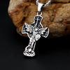 Acciaio Inossidabile St. Collana con Ciondolo Croce dell'Arcangelo Michele per Uomo